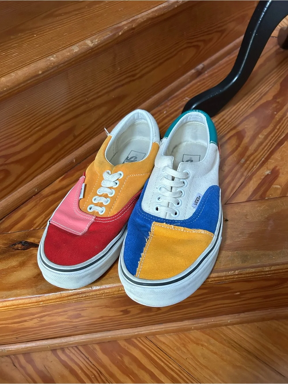 Vans Multi-Color Patchwork Low-Top Sneakers - Women's 9 men’s 7.5